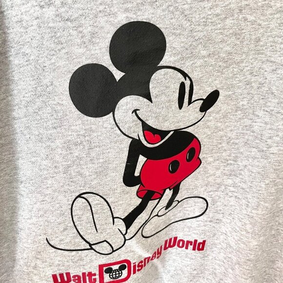 Disney Classic Mickey Mouse Grey Adult Sweatshirt Size M - Picture 2 of 7